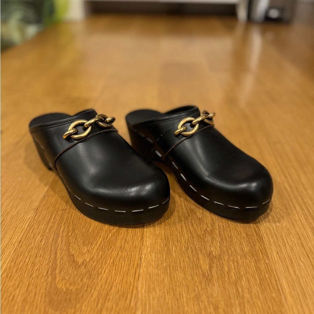 Saint Laurent Leather Clogs
